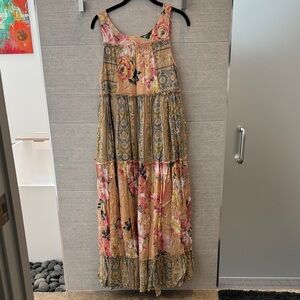 DAVI & DANI Vibrant Floral Maxi Dress
